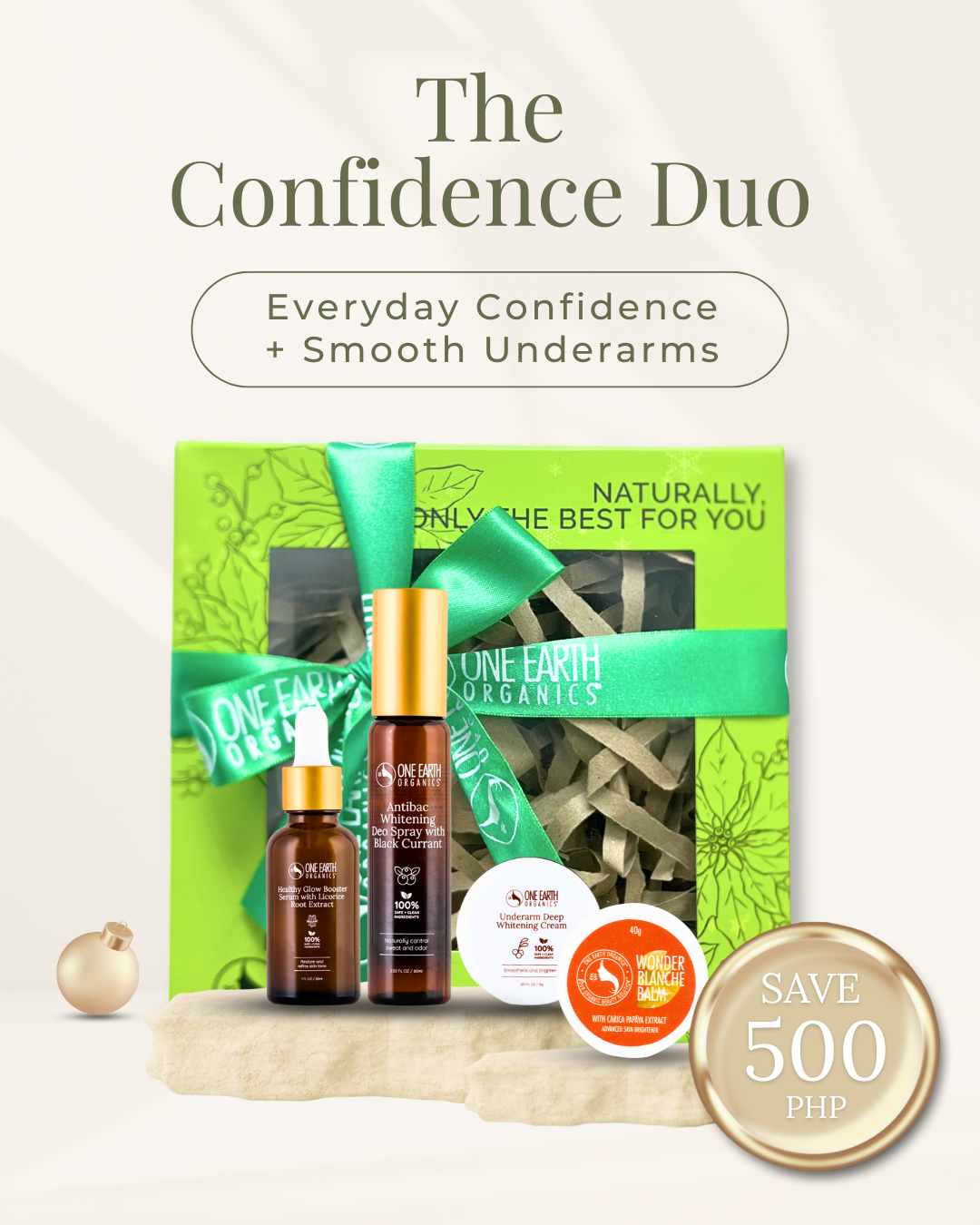 One Earth Organics - EARTHMAS GIFT SET: The Confidence Duo