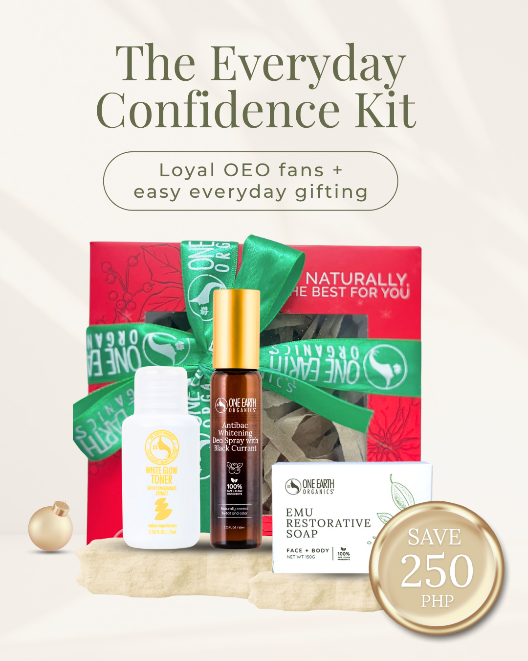 One Earth Organics - EARTHMAS GIFT SET: The Everyday Confidence Kit